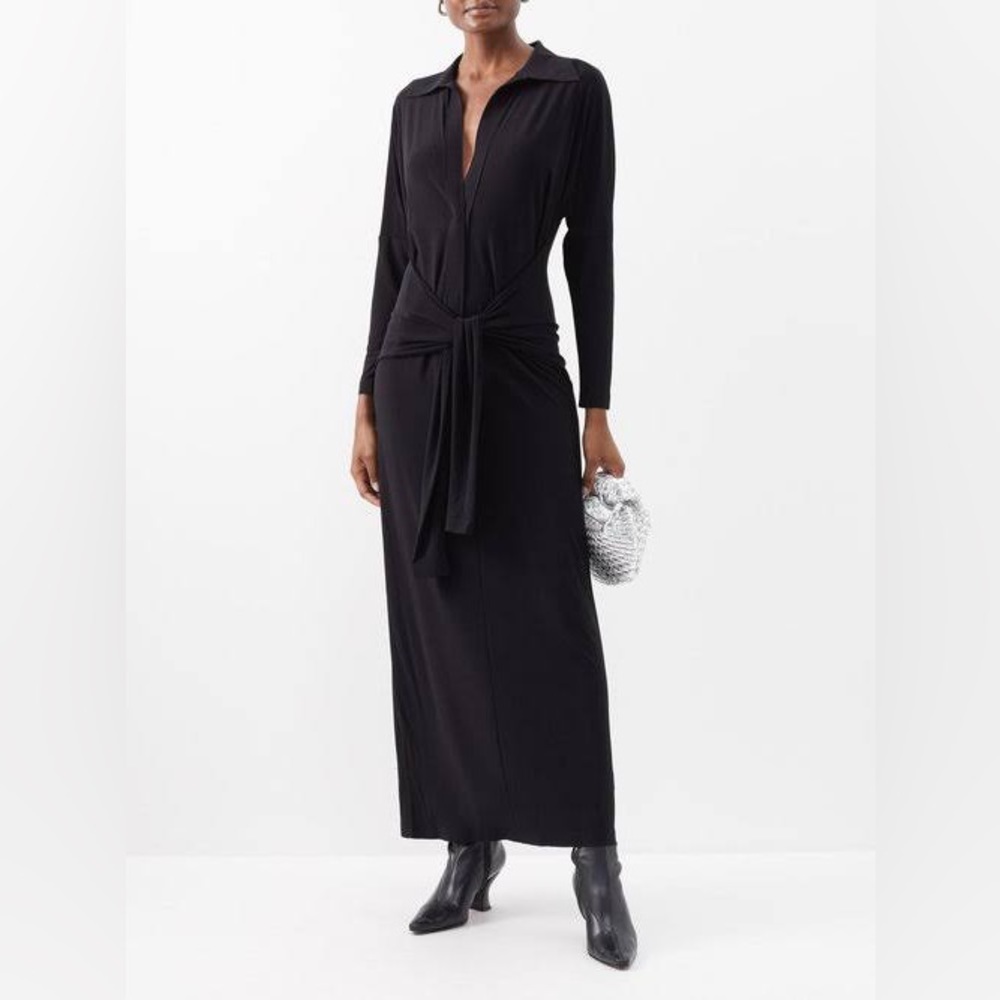 Norma Komali Tie Front Maxi Dress